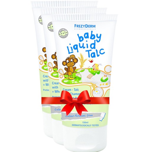 Frezyderm Πακέτο Προσφοράς Baby Liquid Talc Υγρή Πούδρα για την Περιποίηση της Βρεφικής & Παιδικής Επιδερμίδας 3x150ml