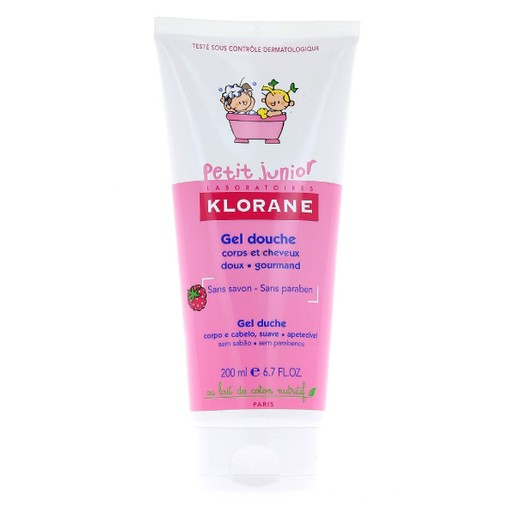 Petit Junior Gel Douche Corps & Cheveux Parfum Framboise 200ml - Klorane