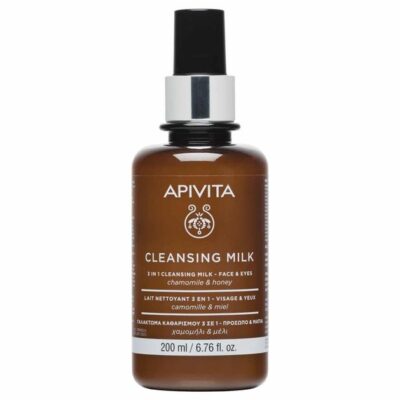 Apivita Cleansing Milk 3 in 1 Face & Eye With Chamomile & Honey 200ml