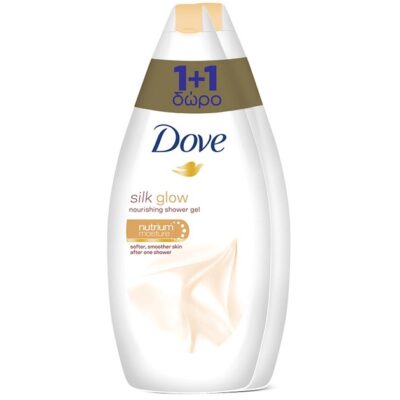Dove Πακέτο Προσφοράς Silk Glow Ενυδατικό Αφρόλουτρο για Μεταξένια Επιδερμίδα​ 1+1 Δώρο 2x750ml