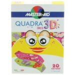 Master Aid Quadra 3D Αυτοκόλλητα Επιθέματα για Παιδιά 20Τεμάχια
