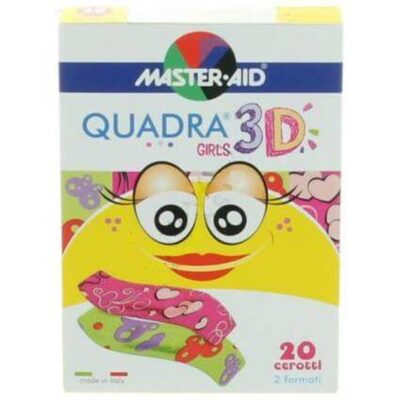 Master Aid Quadra 3D Αυτοκόλλητα Επιθέματα για Παιδιά 20Τεμάχια