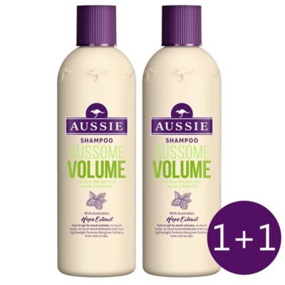 Aussie Πακέτο Προσφοράς Aussome Volume Shampoo Χαρίζει Αισθησιακό 'Ογκο 2 x 300ml 1+1 Δώρο