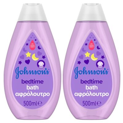 Johnson's Baby Πακέτο Προσφοράς Bath Bedtime Αφρόλουτρο που Βοηθά το Μωρό σας να Κοιμάται Καλύτερα 2x500ml