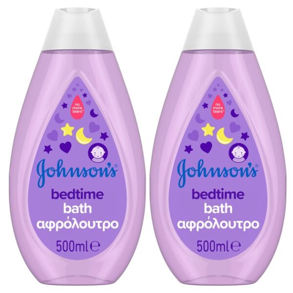 Johnson's Baby Πακέτο Προσφοράς Bath Bedtime Αφρόλουτρο που Βοηθά το Μωρό σας να Κοιμάται Καλύτερα 2x500ml