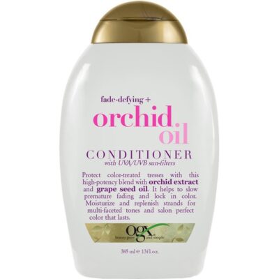 OGX Orchid Oil Conditioner Fade Defying Μαλακτική Κρέμα Προστασίας Χρώματος για Βαμμένα Μαλλιά 385ml