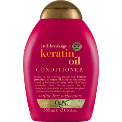 OGX Keratin Oil Conditioner Strength & Length Μαλακτική Κρέμα Ενδυνάμωσης των Μαλλιών με Κερατίνη & Έλαιο Argan 385ml