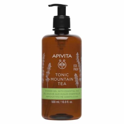 Apivita Tonic Mountain Tea Shower Gel With Essential Oils 500ml