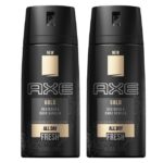 Axe Πακέτο Προσφοράς Gold Body Spray Αποσμητικό 48ωρης Φρεσκάδας με Σαγηνευτικό Άρωμα 2x150ml 1+1 Δώρο