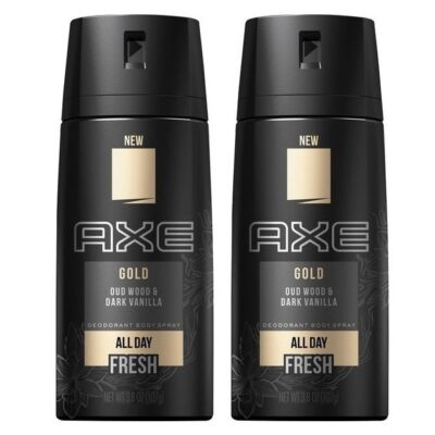 Axe Πακέτο Προσφοράς Gold Body Spray Αποσμητικό 48ωρης Φρεσκάδας με Σαγηνευτικό Άρωμα 2x150ml 1+1 Δώρο