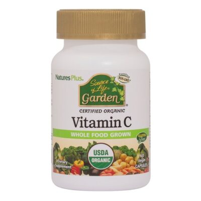 Nature's Plus Source Of Life Garden Organic Vitamin C Συμπλήρωμα Διατροφής με Βιταμίνη C 60 Vcaps