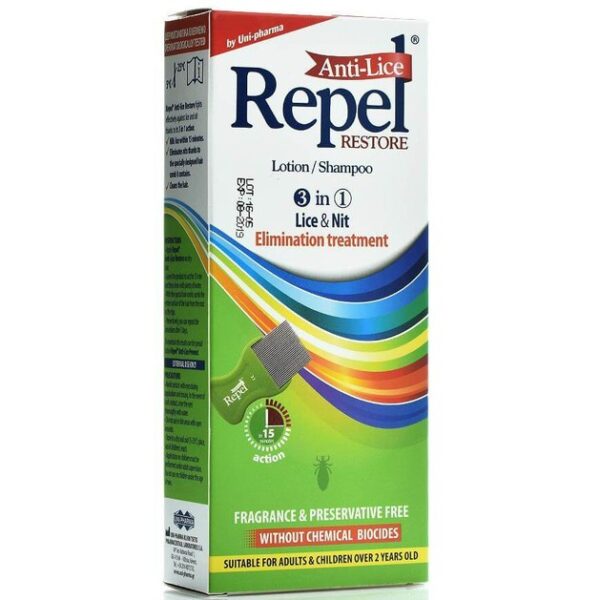 Uni-Pharma Repel Anti-Lice Restore Lotion/Shampoo