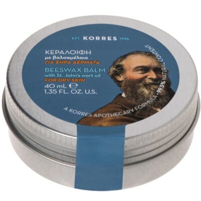 Korres Beeswax Balm with St John's Wort Oil Κεραλοιφή με Βαλσαμέλαιο για Ξηρά Δέρματα 40ml