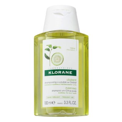 Klorane Travel Size Purifying Shampoo With Citrus Pulp Εξυγιαντικό Σαμπουάν με Κίτρο για Κανονικά - Λιπαρά Μαλλιά 100ml