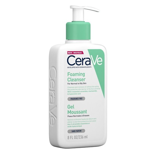 CeraVe Foaming Cleanser Gel Καθαρισμού Προσώπου & Σώματος για Κανονική - Λιπαρή Επιδερμίδα