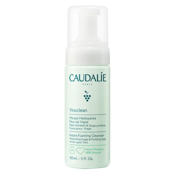 Caudalie Vinoclean Instant Foaming Cleanser Εξυγιαντικός Αφρός Καθαρισμού Προσώπου