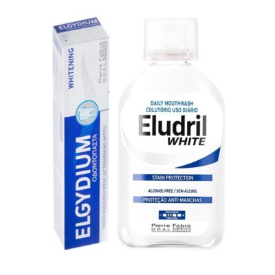 Eludril Promo Whitening Mouthwash 500ml & Elgydium Whitening Touthpaste 75ml