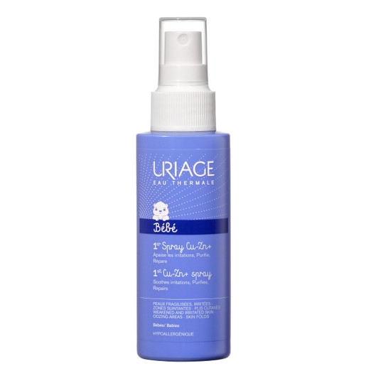 Uriage Eau Thermale Bebe 1st Cu-Zn+ Spray Υψηλής Ανοχής Είναι Κατάλληλο για Χρήση σε Νωπές και Ερεθισμένες Περιοχές 100ml