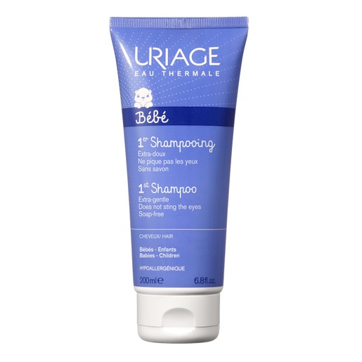 Uriage Eau Thermale Bebe 1st Shampoo Αφήνει τα Μαλλιά των Βρεφών Απαλά Λαμπερά και με Ευχάριστο Άρωμα 200ml