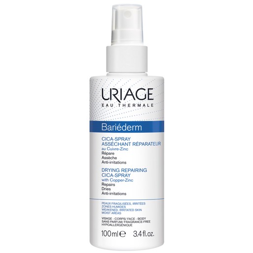 Uriage Eau Thermale Bariederm Drying Repairing Cica Spray Ιδανικό για τις Αποδυναμωμένες Περιοχές με Υγρασία 100ml
