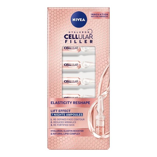 Nivea Cellular Filler Elasticity & Contour 2-phase Ampoules Treatment 7vials x 1.2ml