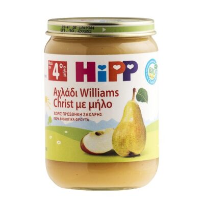 HiPP Βρεφική Φρουτόκρεμα Αχλάδι Williams Christ με Μήλο Μετά τον 4ο Μήνα 190gr​​​​​​​