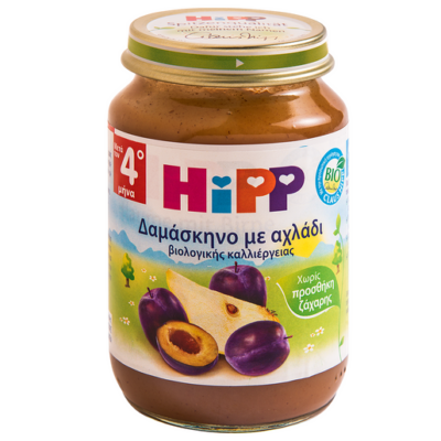 Hipp Βρεφική Φρουτόκρεμα με Δαμάσκινο & Αχλάδι Μετά τον 5ο Μήνα 190gr