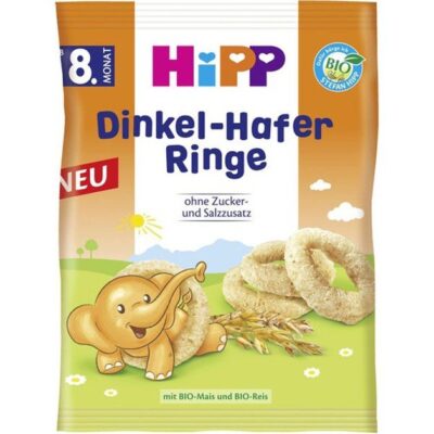 Hipp Δαχτυλίδια με Όλυρα & Βρώμη από τον 8ο Μήνα 30gr