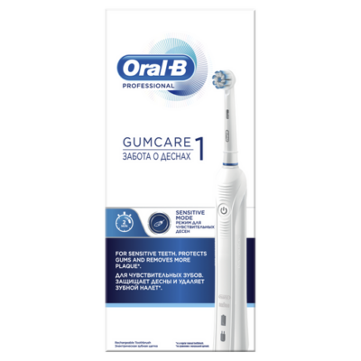 Oral-B Professional GumCare 1 Ηλεκτρική Οδοντόβουρτσα για Απαλό Καθαρισμό & Προστασία των Ούλων 1 Τεμάχιο
