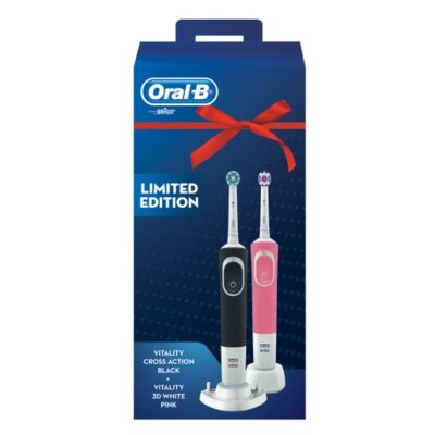 Oral-B Limited Edition Πακέτο Προσφοράς Vitality Cross Action Black & Vitality 3D White Pink