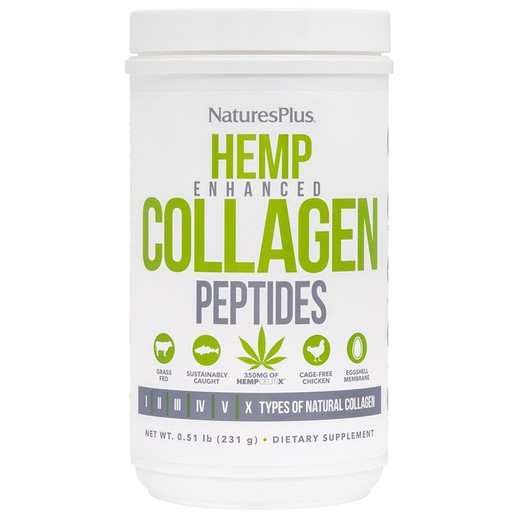 Nature's Plus Hemp Enhanced Collagen Peptides 231gr