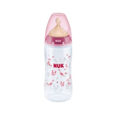 Nuk First Choice Plus Πλαστικό Μπιμπερό με Θηλή Καουτσούκ Μεγέθους 1 (0-6 Μηνών) Medium 300ml