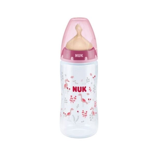 Nuk First Choice Plus Πλαστικό Μπιμπερό με Θηλή Καουτσούκ Μεγέθους 1 (0-6 Μηνών) Medium 300ml