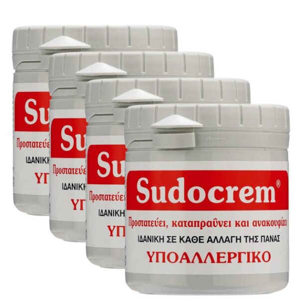 Sudocrem Ιδανική σε Κάθε Αλλαγή Πάνας για Αντιμετώπιση Ερεθισμών 4x125gr