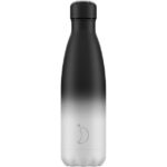 Chilly’s Bottle Gradient Edition Monochrome Ανοξείδωτο Θερμός σε Μαύρο με Λευκό Ματ Χρώμα 500ml