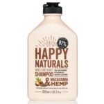 Happy Naturals Moisture Boost Shampoo Macadamia & Hemp Σαμπουάν για Ανάλαφρα