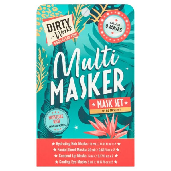 Dirty Works Multi Masker Σετ Μασκών για την Περιποίηση για τα Μαλλιά και το Πρόσωπο 8 Τεμάχια