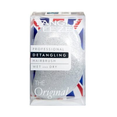 Tangle Teezer The Original Silver Glitter/White Ειδικά Σχεδιασμένη Βούρτσα για να Ξεμπλέκει με Ευκολία τα Μαλλιά 1 τεμάχιο