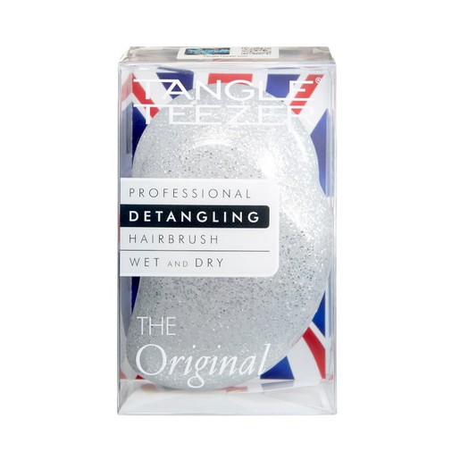 Tangle Teezer The Original Silver Glitter/White Ειδικά Σχεδιασμένη Βούρτσα για να Ξεμπλέκει με Ευκολία τα Μαλλιά 1 τεμάχιο