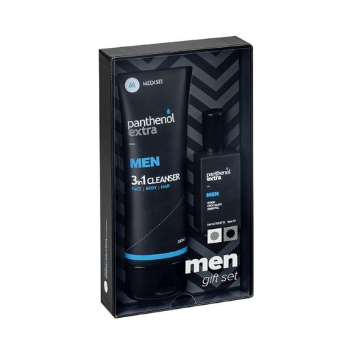 Medisei Gift Set Panthenol Extra Men 3 in 1 Cleanser 200ml & Eau De Toilette 50ml