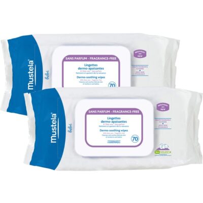 Mustela Πακέτο Προσφοράς Dermo Soothing Wipes 2x70 Τεμάχια -50% στο 2ο Προιόν