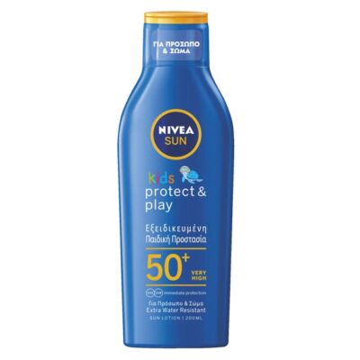 Nivea Sun Kids Protect & Play Spf50+ Lotion Developed For Children's Skin 200ml