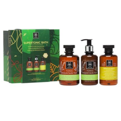 Apivita Πακέτο Προσφοράς Supertonic Bath Tonic Mountain Tea Shower Gel 300ml
