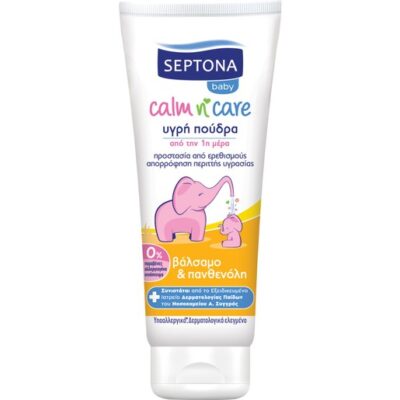 Septona Baby Calm n' Care Βρεφική Υγρή Πούδρα για Προστασία Από Ερεθισμούς με Βάλσαμο & Χαμομήλι 100ml
