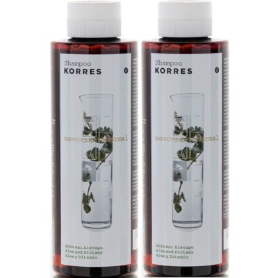 Korres Πακέτο Προσφοράς Aloe & Dittany Shampoo 2x250ml Προσφορά -50% στο 2ο Προιόν