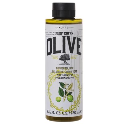 Korres Pure Greek Olive Showergel Lime Τονωτικό Αφρόλουτρο με Εξαιρετικό Παρθένο Ελαιόλαδο & Άρωμα Μοσχολέμονο 250ml