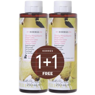 Korres Πακέτο Προσφοράς Shower Gel Ginger Lime 2x250ml 1+1 Δώρο
