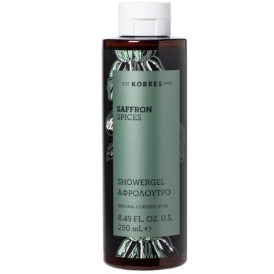Korres Saffron Spices Showergel Αφρόλουτρο με Ζεστές Ξυλώδεις Αρωματικές Νότες