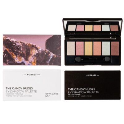 Korres Volcanic Minerals Eyeshadow Palette Παλέτα Σκιών 6 Αποχρώσεων για Τέλεια Απόδοση & Μεταξένιο Φινίρισμα The Candy Nudes 6g