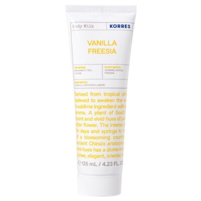 Korres Vanilla Freesia Body Milk Ενυδατικό Γαλάκτωμα Σώματος με Γλυκές Νότες Λουλουδιών 125ml